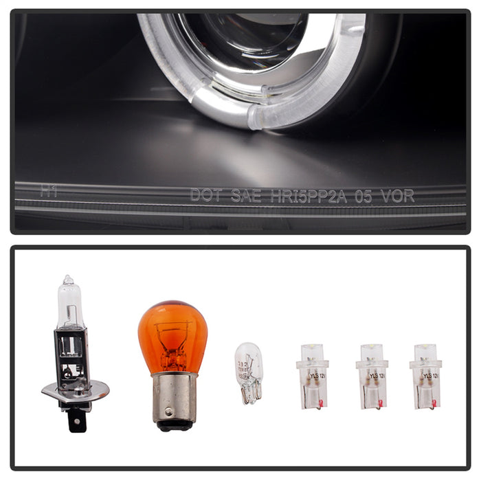 Spyder Auto 5011596 Halo Projector Headlights; Bulbs Included; Pair; Black; - Truck Part Superstore