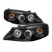 Spyder Auto 5011596 Halo Projector Headlights; Bulbs Included; Pair; Black; - Truck Part Superstore