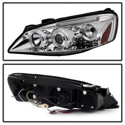 Spyder Auto 5011602 Halo Projector Headlights; Bulbs Included; Pair; Chrome; - Truck Part Superstore