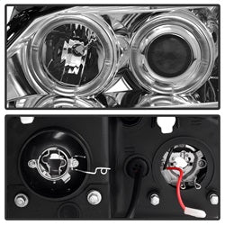 Spyder Auto 5011602 Halo Projector Headlights; Bulbs Included; Pair; Chrome; - Truck Part Superstore