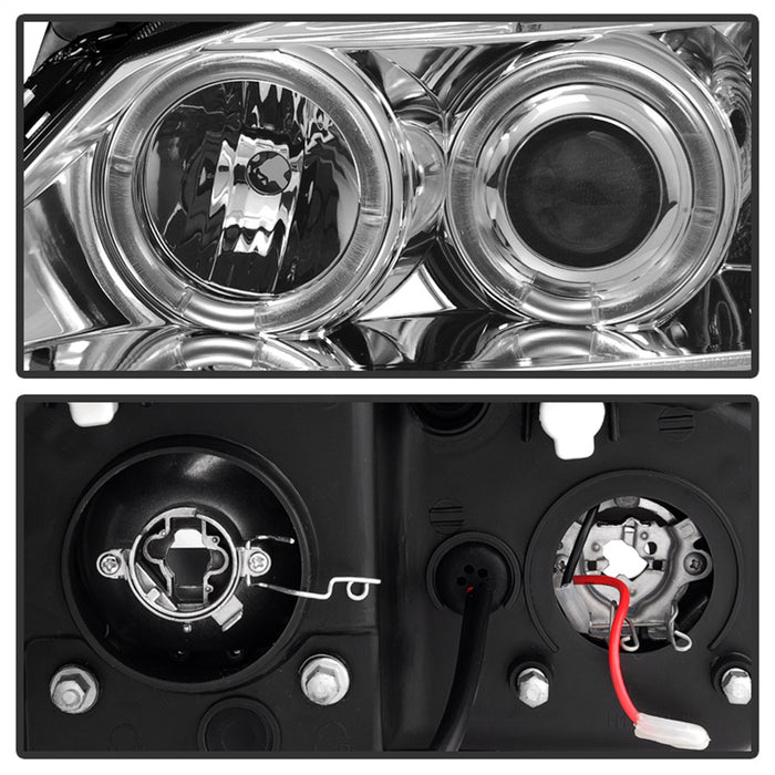 Spyder Auto 5011602 Halo Projector Headlights; Bulbs Included; Pair; Chrome; - Truck Part Superstore