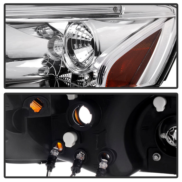 Spyder Auto 5011602 Halo Projector Headlights; Bulbs Included; Pair; Chrome; - Truck Part Superstore