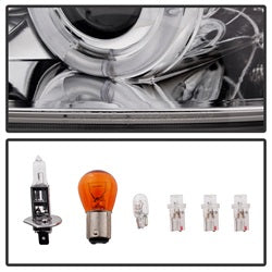 Spyder Auto 5011602 Halo Projector Headlights; Bulbs Included; Pair; Chrome; - Truck Part Superstore
