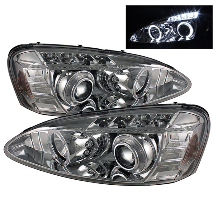 Spyder Auto 5011671 Halo Projector Headlights; Bulbs Included; Pair; Chrome; - Truck Part Superstore