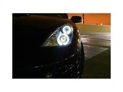 Spyder Auto 5011848 Halo LED Projector Headlights; Bulbs Included; Pair; Black; - Truck Part Superstore