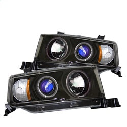 Spyder Auto 5011893 Halo Projector Headlights; Bulbs Included; Pair; Black; - Truck Part Superstore