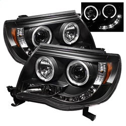 Spyder Auto 5011916 Halo LED Projector Headlights; Bulbs Included; Pair; Black; - Truck Part Superstore