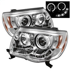 Spyder Auto 5011923 Halo LED Projector Headlights; Bulbs Included; Pair; Chrome; - Truck Part Superstore