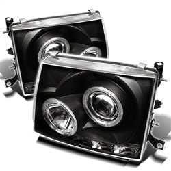 Spyder Auto 5011947 Halo LED Projector Headlights; Bulbs Included; Pair; Black; - Truck Part Superstore