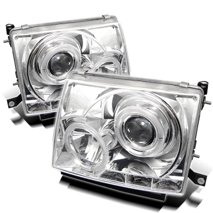 Spyder Auto 5011954 Halo LED Projector Headlights; Bulbs Included; Pair; Chrome; - Truck Part Superstore