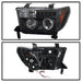 Spyder Auto 5012029 Halo Projector Headlights; Uses Stock Bulbs; Pair; Black; w/o Headlight Washer; - Truck Part Superstore