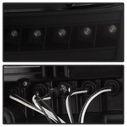 Spyder Auto 5012029 Halo Projector Headlights; Uses Stock Bulbs; Pair; Black; w/o Headlight Washer; - Truck Part Superstore