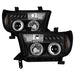 Spyder Auto 5012029 Halo Projector Headlights; Uses Stock Bulbs; Pair; Black; w/o Headlight Washer; - Truck Part Superstore