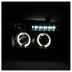 Spyder Auto 5012029 Halo Projector Headlights; Uses Stock Bulbs; Pair; Black; w/o Headlight Washer; - Truck Part Superstore