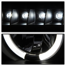 Spyder Auto 5012029 Halo Projector Headlights; Uses Stock Bulbs; Pair; Black; w/o Headlight Washer; - Truck Part Superstore