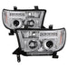 Spyder Auto 5012036 Halo Projector Headlights; Uses Stock Bulbs; Pair; Chrome; w/o Headlight Washer; - Truck Part Superstore