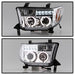Spyder Auto 5012036 Halo Projector Headlights; Uses Stock Bulbs; Pair; Chrome; w/o Headlight Washer; - Truck Part Superstore