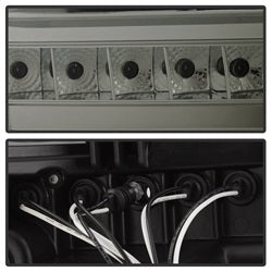 Spyder Auto 5012043 Halo Projector Headlights; Bulbs Included; Pair; Smoke; w/o Headlight Washer; - Truck Part Superstore