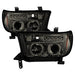 Spyder Auto 5012043 Halo Projector Headlights; Bulbs Included; Pair; Smoke; w/o Headlight Washer; - Truck Part Superstore