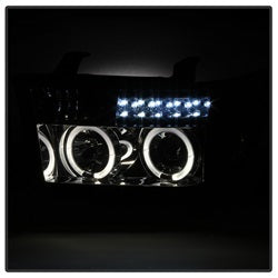 Spyder Auto 5012043 Halo Projector Headlights; Bulbs Included; Pair; Smoke; w/o Headlight Washer; - Truck Part Superstore