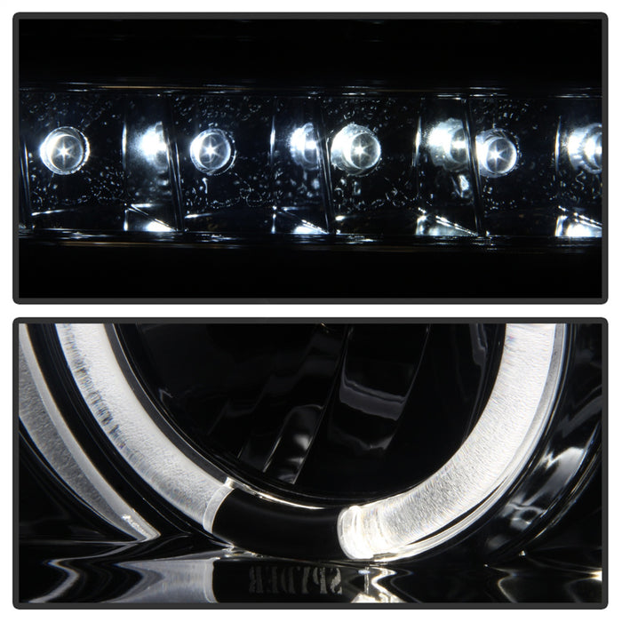 Spyder Auto 5012043 Halo Projector Headlights; Bulbs Included; Pair; Smoke; w/o Headlight Washer; - Truck Part Superstore