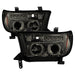 Spyder Auto 5012043 Halo Projector Headlights; Bulbs Included; Pair; Smoke; w/o Headlight Washer; - Truck Part Superstore