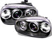 Spyder Auto 5012159 Halo Projector Headlights; Bulbs Included; Pair; Black; - Truck Part Superstore