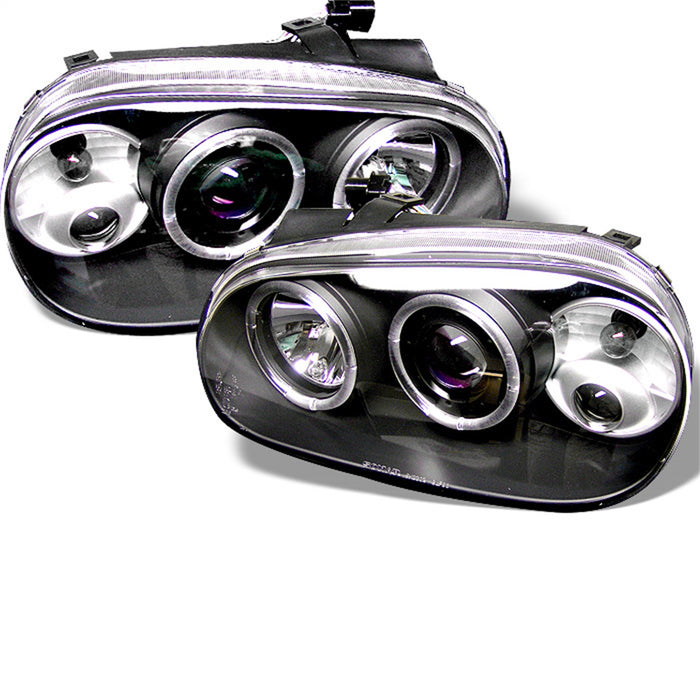 Spyder Auto 5012159 Halo Projector Headlights; Bulbs Included; Pair; Black; - Truck Part Superstore