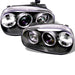 Spyder Auto 5012159 Halo Projector Headlights; Bulbs Included; Pair; Black; - Truck Part Superstore