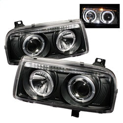 Spyder Auto 5012197 Halo Projector Headlights; Bulbs Included; Pair; Black; - Truck Part Superstore
