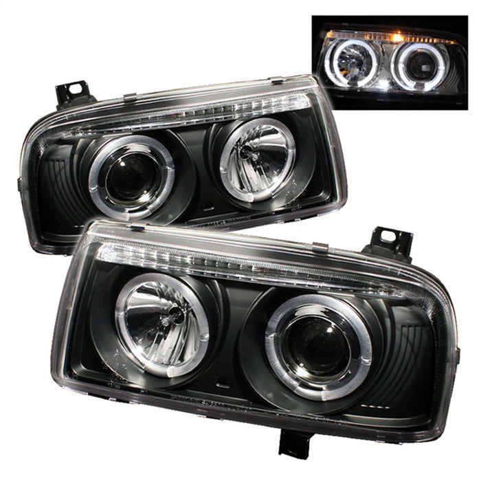 Spyder Auto 5012197 Halo Projector Headlights; Bulbs Included; Pair; Black; - Truck Part Superstore