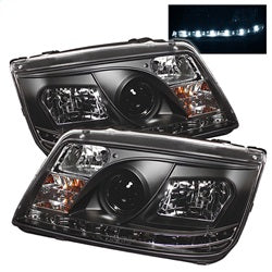 Spyder Auto 5012234 DRL LED Projector Headlights; Bulbs Included; Pair; Black; - Truck Part Superstore
