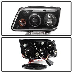 Spyder Auto 5012258 Halo LED Projector Headlights; Bulbs Included; Pair; Black; - Truck Part Superstore