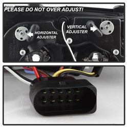 Spyder Auto 5012258 Halo LED Projector Headlights; Bulbs Included; Pair; Black; - Truck Part Superstore