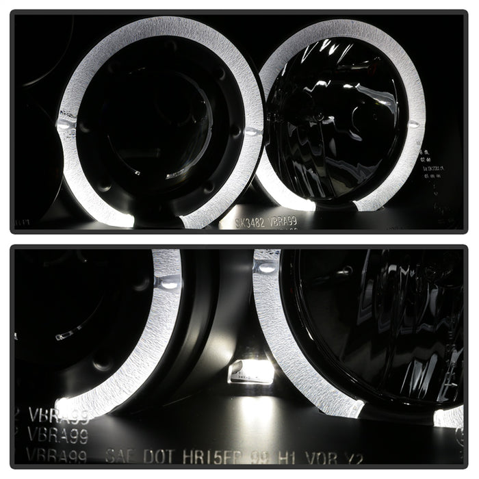 Spyder Auto 5012258 Halo LED Projector Headlights; Bulbs Included; Pair; Black; - Truck Part Superstore