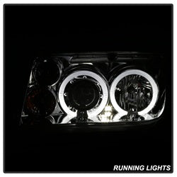 Spyder Auto 5012265 Halo LED Projector Headlights; Bulbs Included; Pair; Chrome; - Truck Part Superstore