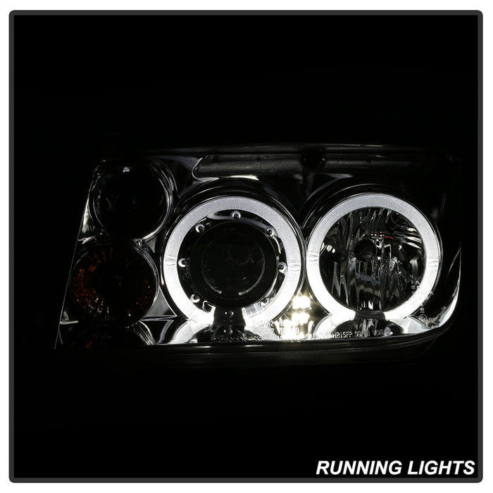 Spyder Auto 5012265 Halo LED Projector Headlights; Bulbs Included; Pair; Chrome; - Truck Part Superstore