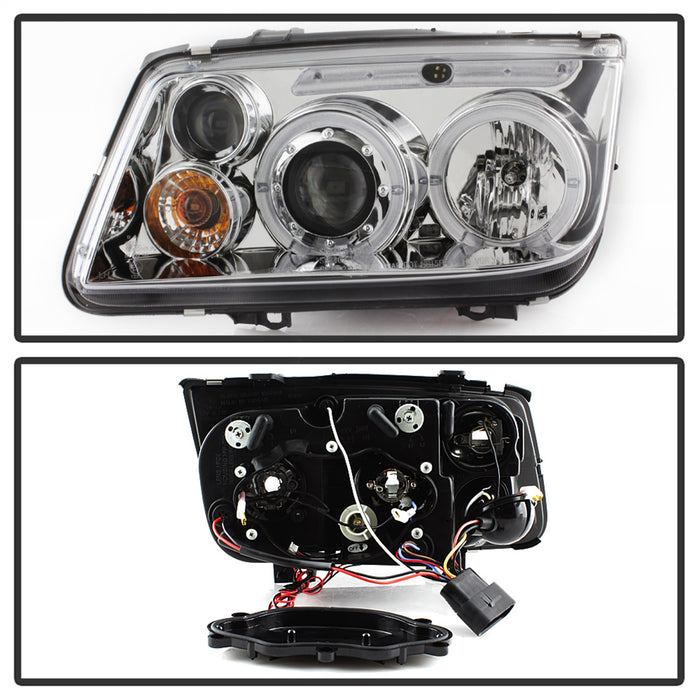 Spyder Auto 5012265 Halo LED Projector Headlights; Bulbs Included; Pair; Chrome; - Truck Part Superstore