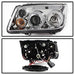 Spyder Auto 5012265 Halo LED Projector Headlights; Bulbs Included; Pair; Chrome; - Truck Part Superstore