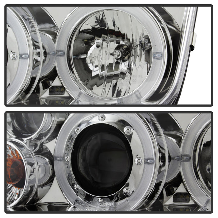 Spyder Auto 5012265 Halo LED Projector Headlights; Bulbs Included; Pair; Chrome; - Truck Part Superstore