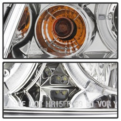 Spyder Auto 5012265 Halo LED Projector Headlights; Bulbs Included; Pair; Chrome; - Truck Part Superstore