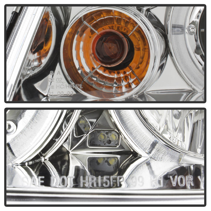 Spyder Auto 5012265 Halo LED Projector Headlights; Bulbs Included; Pair; Chrome; - Truck Part Superstore