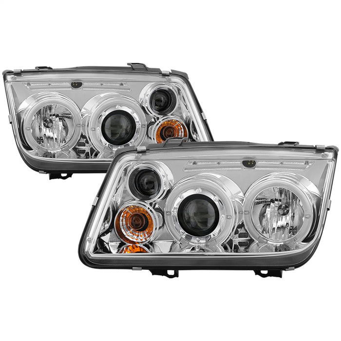 Spyder Auto 5012265 Halo LED Projector Headlights; Bulbs Included; Pair; Chrome; - Truck Part Superstore