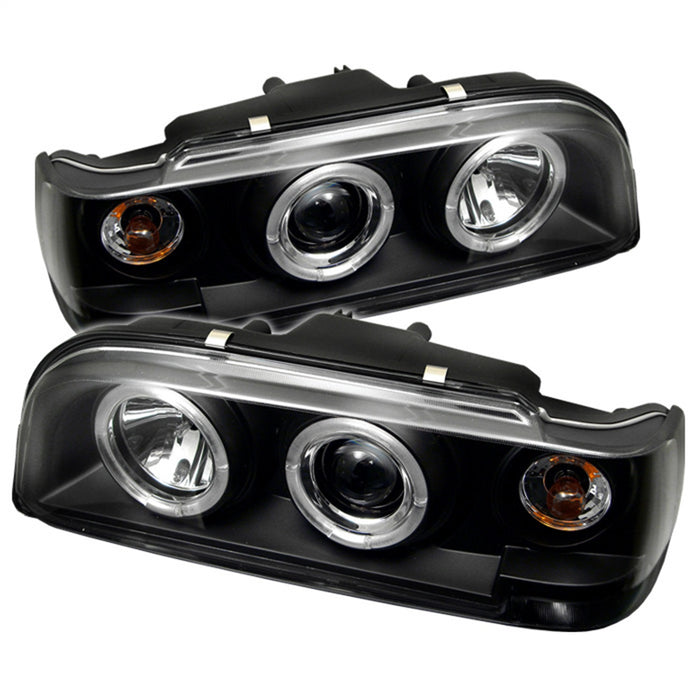 Spyder Auto 5012289 Halo Projector Headlights; Bulbs Included; Pair; Black; - Truck Part Superstore