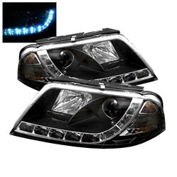 Spyder Auto 5012302 DRL LED Projector Headlights; Bulbs Included; Pair; Black; - Truck Part Superstore