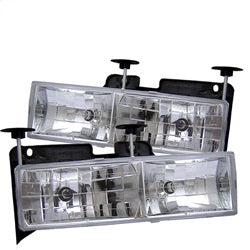 Spyder Auto 5012388 Crystal Headlights; Pair; Chrome; - Truck Part Superstore
