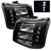Spyder Auto 5012395 LED Crystal Headlights; 1 pc.; w/Bumper Lights; Pair; Black; - Truck Part Superstore