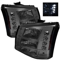 Spyder Auto 5012418 LED Crystal Headlights; 1 pc.; Bulbs Included; Pair; Smoke; - Truck Part Superstore