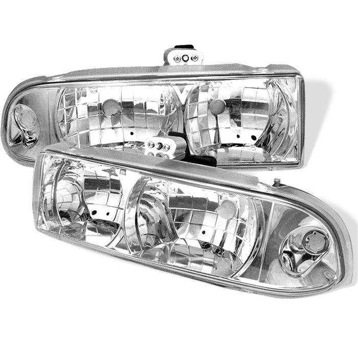 Spyder Auto 5012432 Crystal Headlights; Pair; Chrome; - Truck Part Superstore