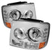 Spyder Auto 5012456 LED Crystal Headlights; 1 pc.; w/Bumper Lights; Uses Stock Bulbs; Pair; Chrome; - Truck Part Superstore